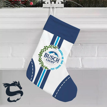 Busch Light Eat Drink And Be Merry Christmas Stockings - Santa Joker