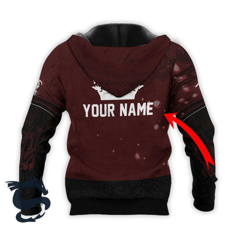 Personalized Captain Morgan Deer Skull With Mushrooms  Zip Hoodie