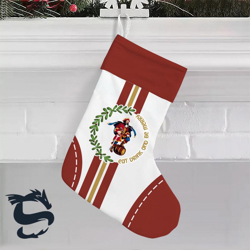 Captain Morgan Eat Drink And Be Merry Christmas Stockings - Santa Joker
