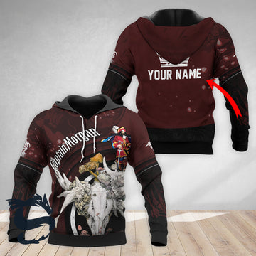 Personalized Captain Morgan Deer Skull With Mushrooms Hoodie 