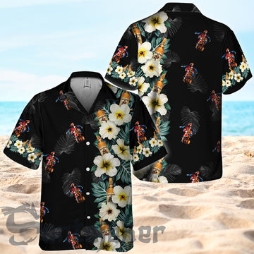 Hibiscus Palm Leaves Captain Morgan Hawaii Shirt