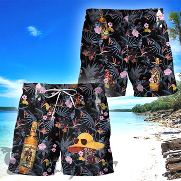 Dark Tropical Captain Morgan Hawaii Shorts