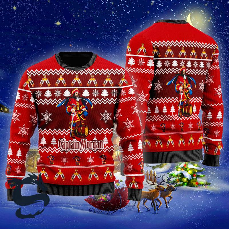 Christmas Cheers With Captain Morgan Rum Christmas Sweater - Santa Joker
