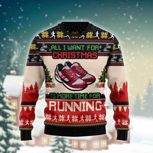 Christmas Is More Time For Running Ugly Sweater - Santa Joker
