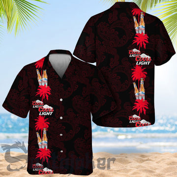 Tropical Palm Mandala Coors Light Hawaiian Shirt