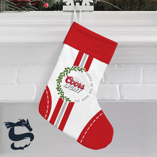 Coors Light Eat Drink And Be Merry Christmas Stockings - Santa Joker