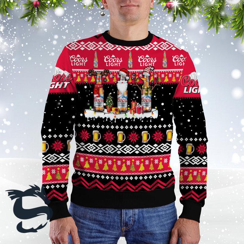 Coors Light Santa Reindeer Snowflake Sweater - Santa Joker