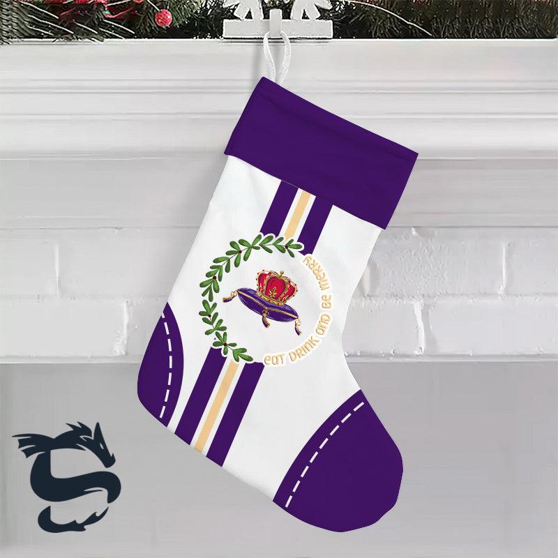 Crown Royal Eat Drink And Be Merry Christmas Stockings - Santa Joker