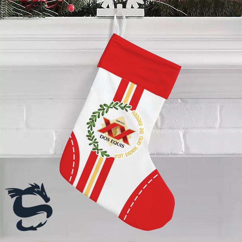 Dos Equis Eat Drink And Be Merry Christmas Stockings - Santa Joker