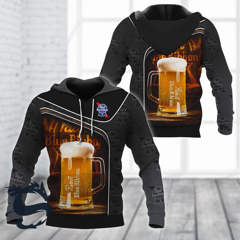 Drinking Pabst Blue Ribbon Hoodie & Zip Hoodie - Santa Joker