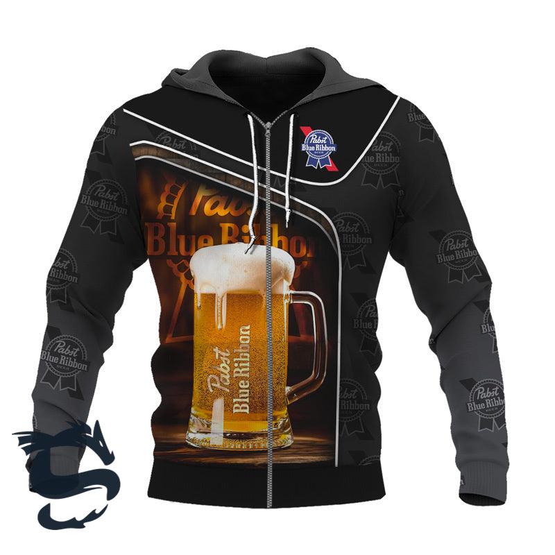 Drinking Pabst Blue Ribbon Hoodie & Zip Hoodie - Santa Joker