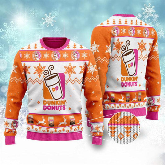 Dunkin' Donuts Ugly Christmas Sweater - Santa Joker
