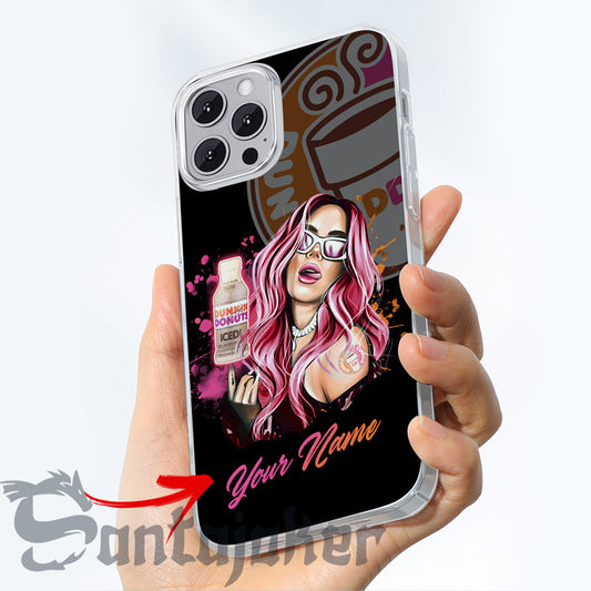 Personalized The Girl Get Drunk With Dunkin Donut Phone Case