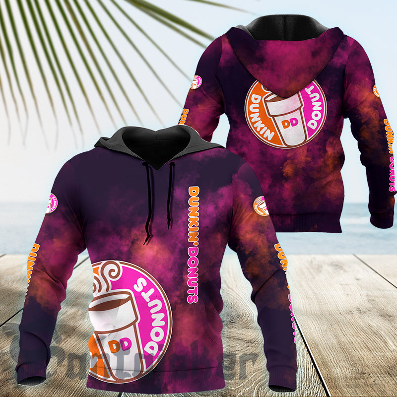 Dunkin Donut Colorful Smoke Hoodie 