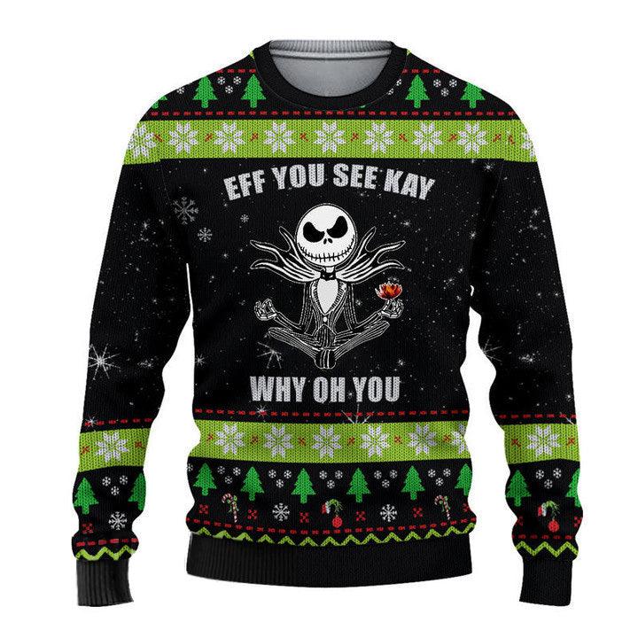 EFF You See Kay Jack Skellington Sweaters - Santa Joker