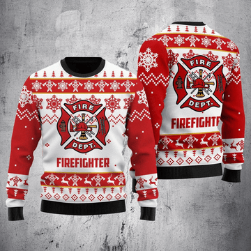 Fire Department Christmas Sweater - Santa Joker