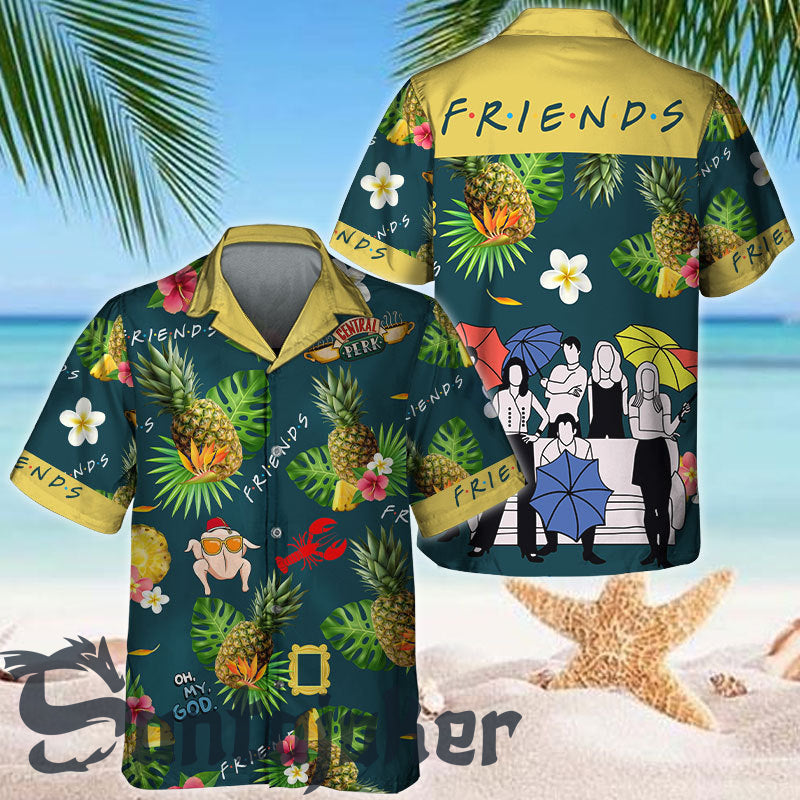 Pineapple Tropical Palm Friends TV Show Hawaiian Shirt