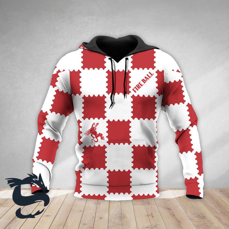 Gorgeous Gingham Fireball Whisky Hoodie & Zip Hoodie - Santa Joker