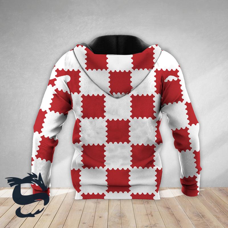 Gorgeous Gingham Fireball Whisky Hoodie & Zip Hoodie - Santa Joker