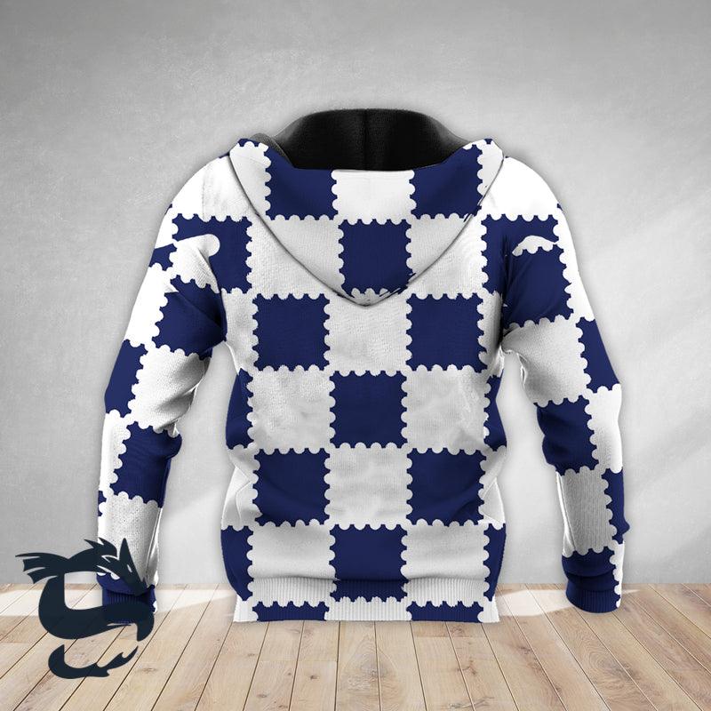 Gorgeous Gingham Pabst Blue Ribbon Hoodie & Zip Hoodie - Santa Joker