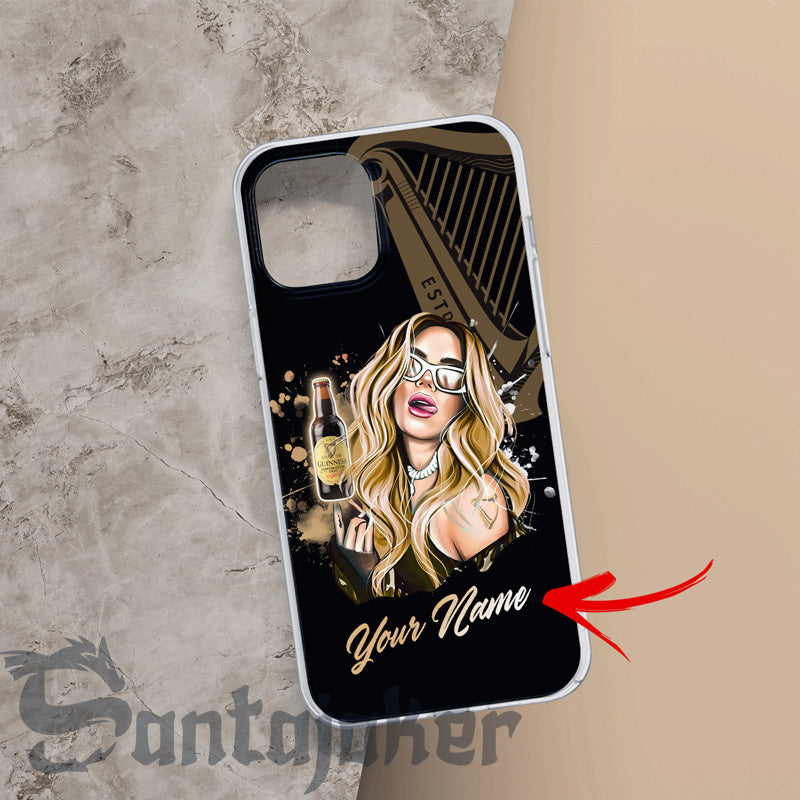 Personalized The Girl Get Drunk With Guinness Beer Phone Case