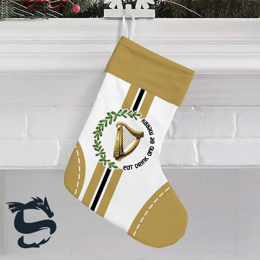 Guinness Eat Drink And Be Merry Christmas Stockings - Santa Joker