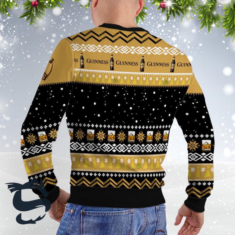 Guinness Santa Reindeer Snowflake Xmas Sweater - Santa Joker