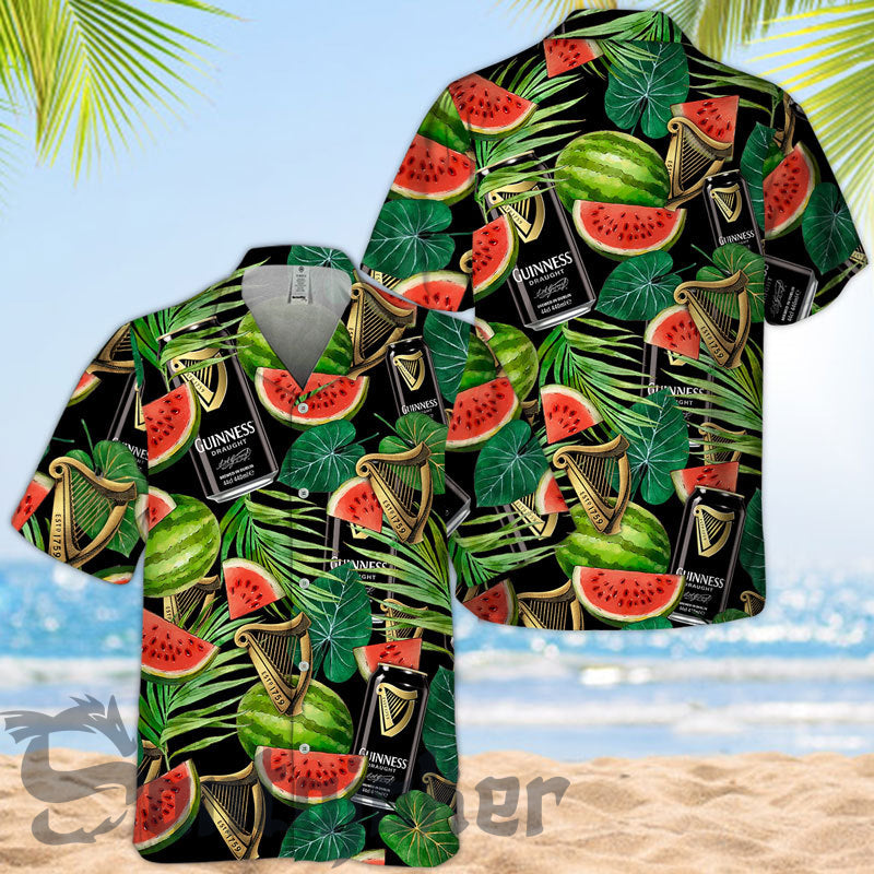 Jungle Plants Watermelon Guinness Hawaii Shirt