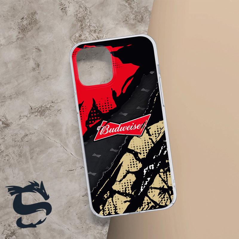 Halftone Budweiser Beer Phone Case - Santa Joker