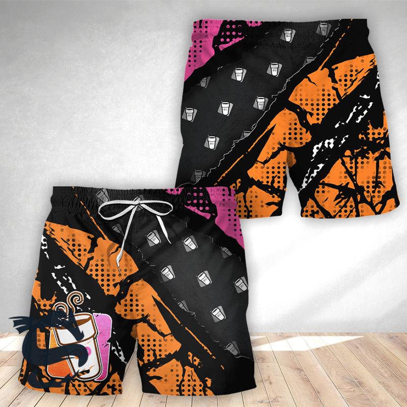 Halftone Dunkin' Donuts Hawaii Shorts - Santa Joker