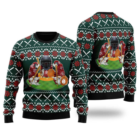 Holly Jolly Christmas Gnomes Ugly Sweater - Santa Joker