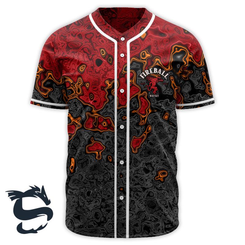 Holographic Colorful Fireball Baseball Jersey - Santa Joker