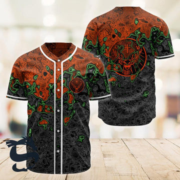 Holographic Colorful Jagermeister Baseball Jersey - Santa Joker