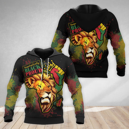 Unapologetically Lion Black And Proud Hoodie 