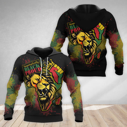 Unapologetically Lion Black And Proud Hoodie 