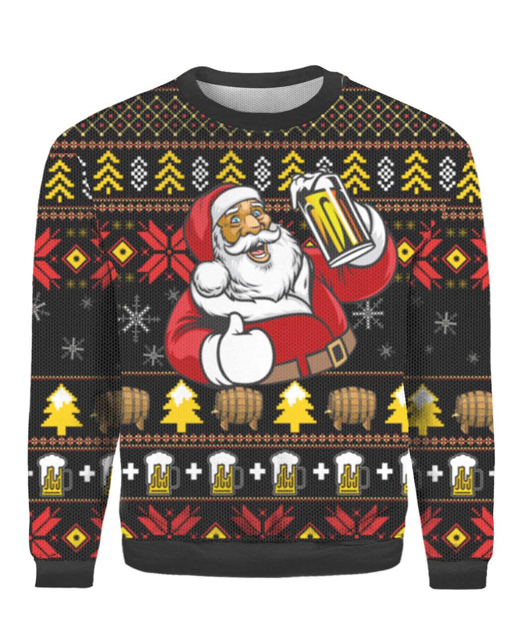 It's The Most Wonderful Time For A Beer With Santa Claus Ugly Sweater - Santa Joker