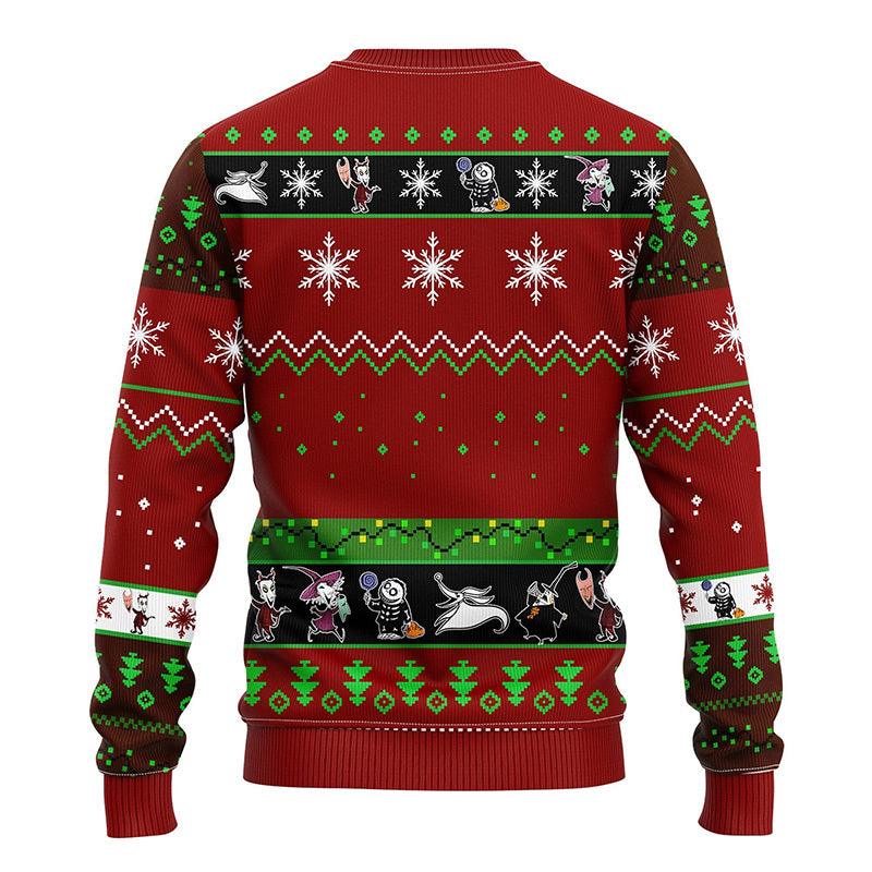 Jack Skellington's Christmas Plan Ugly Sweater - Santa Joker