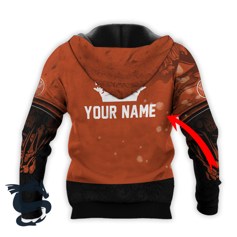 Personalized Jagermeistert Deer Skull With Mushrooms Zip Hoodie