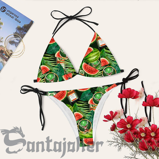 Jungle Watermelon Jagermeister Bikini Set Swimsuit Jumpsuit Beach