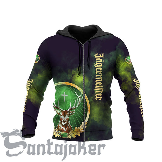 Jagermeister Colorful Smoke Zip Hoodie