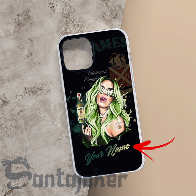 Personalized The Girl Get Drunk With Jameson Whiskey Phone Case