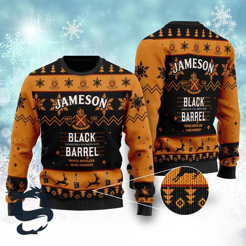 Jameson Black Barrel Whiskey Sweater - Santa Joker