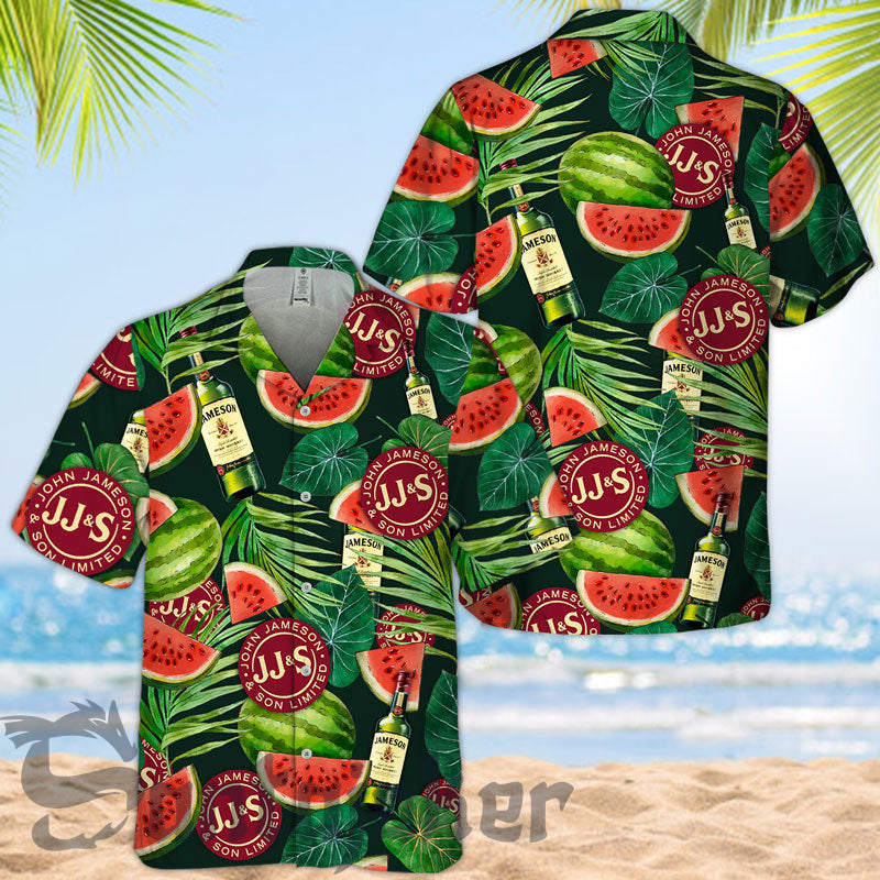 Jungle Plants Watermelon Jameson Hawaii Shirt