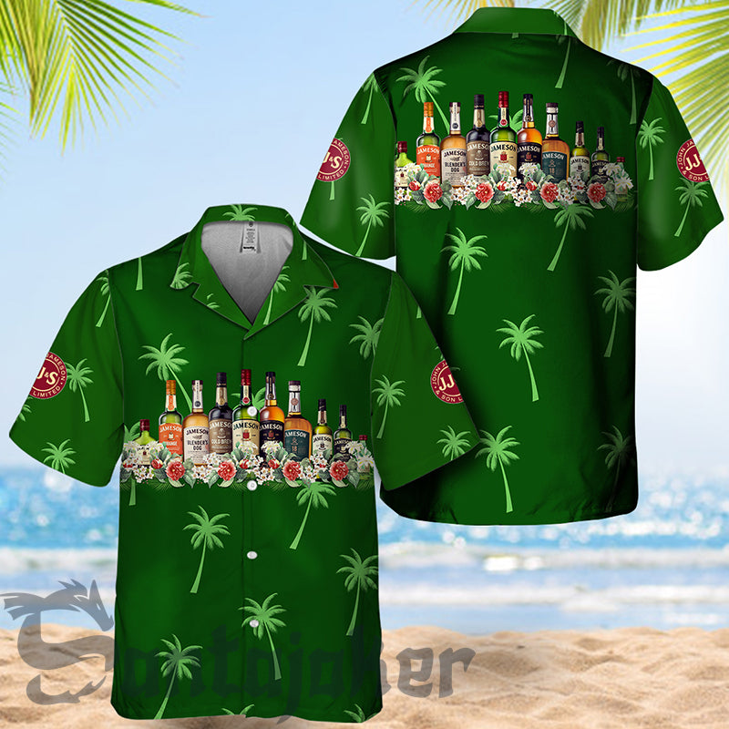 Green Palm Tree Jameson Hawaiian Shirt