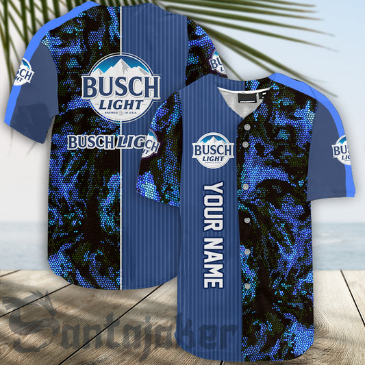 Personalized Busch Light Galaxy Mosaic Baseball Jersey