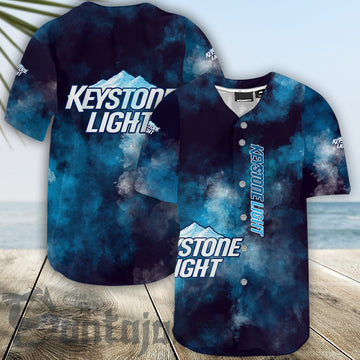 Keystone Light Colorful Smoke Baseball Jersey