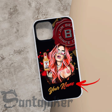 Personalized The Girl Get Drunk With Jim Beam Phone Case