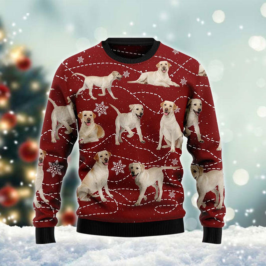 Labrador Retriever Love Snow Ugly Sweater - Santa Joker