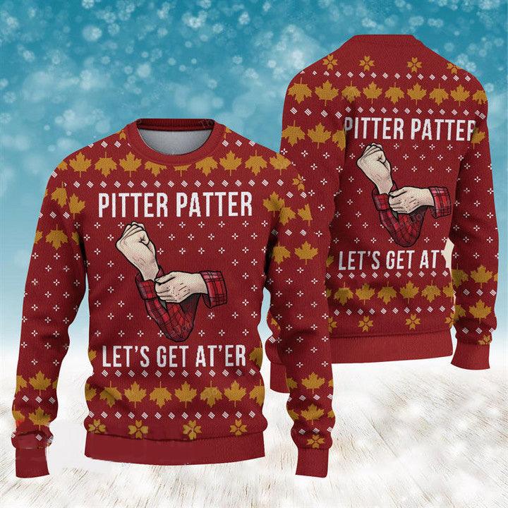 Letterkenny Pitter Patter Let's Get At'er Ugly Sweater - Santa Joker