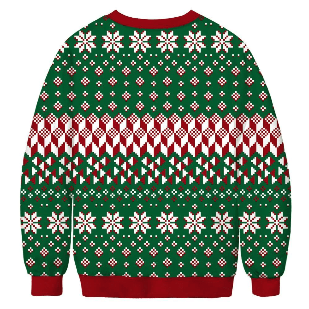 Lovely The Alpaca Christmas Ugly Sweater - Santa Joker